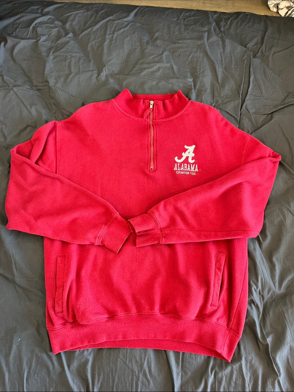 Alabama Crimson Tide Red Quarter-Zip Sweater